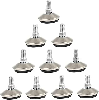 Angoily 10 Pcs Leveler Legs Adjustable Cabinet Swivel Furniture Chair Table Leveling Feet Table Leveler Feet Table Leveling Legs for Table Cabinet Furniture