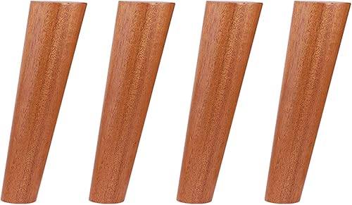 Piernas de muebles de madera maciza, patas de sofá inclinadas, patas de repuesto de mesa de café, para armarios, mesitas de noche, con accesorios de