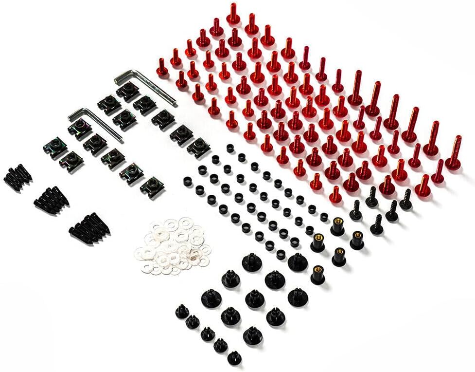 Fairing Complete Bolts Kit Screws for Kawasaki ZX-6R ZX6R 636 2001 2002 2003 2004 2005 2006 2007 2008 Aluminum Fasteners Hardware Clips