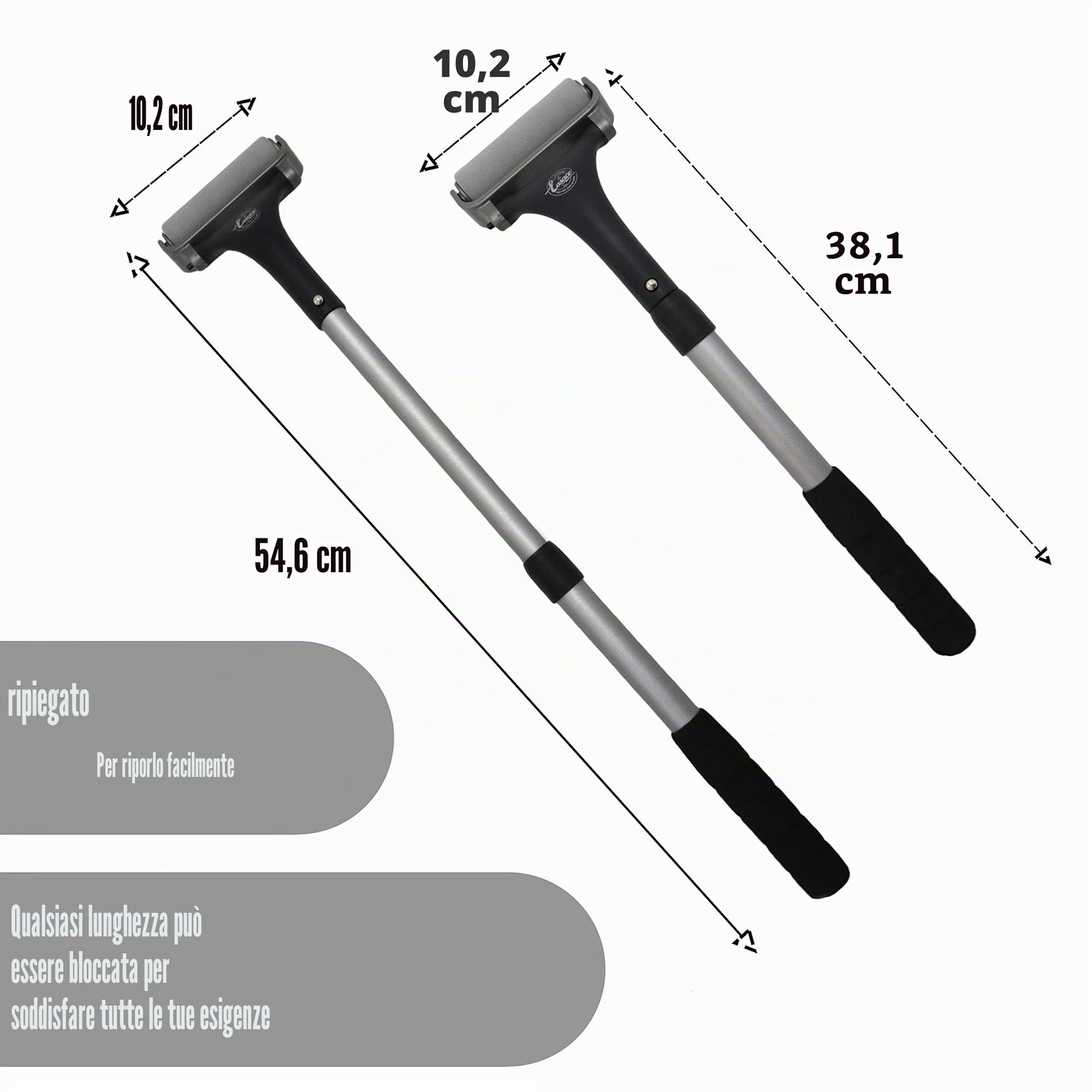 EASACE Applicatore di lozione per schiena e corpo, facile auto applicazione di doccia bagno doccia spazzola per bagno, crema per la pelle, abbronzatura（argento）