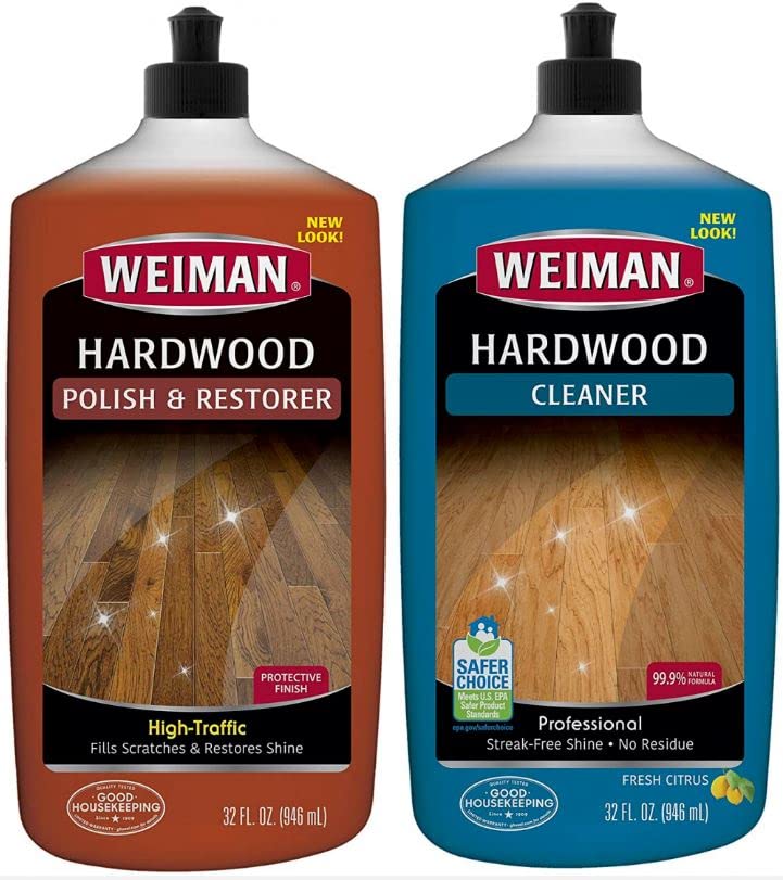 Weiman Hardwood Floor Polish & Restorer, Natural Shine, 32 Fluid Ounces (Pack of 6)