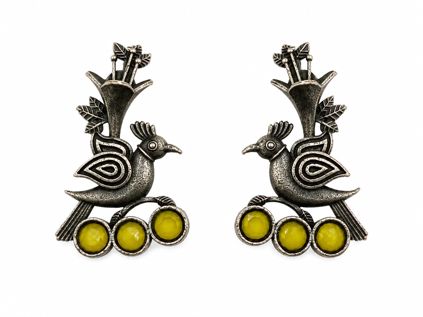 Crested Bird Earrings-picture-32