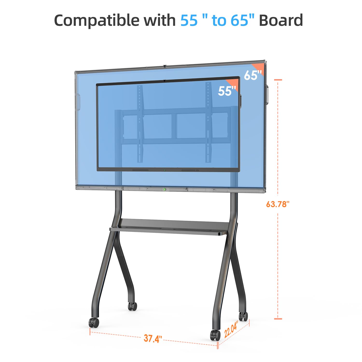 MWE 65 Pollici 4K UHD Touchscreen Interattive Lavagna Digitale, 8+64GB, Microfono Incorporato, Telecamera, Adatto per L'ufficio, L'istruzione e la Casa