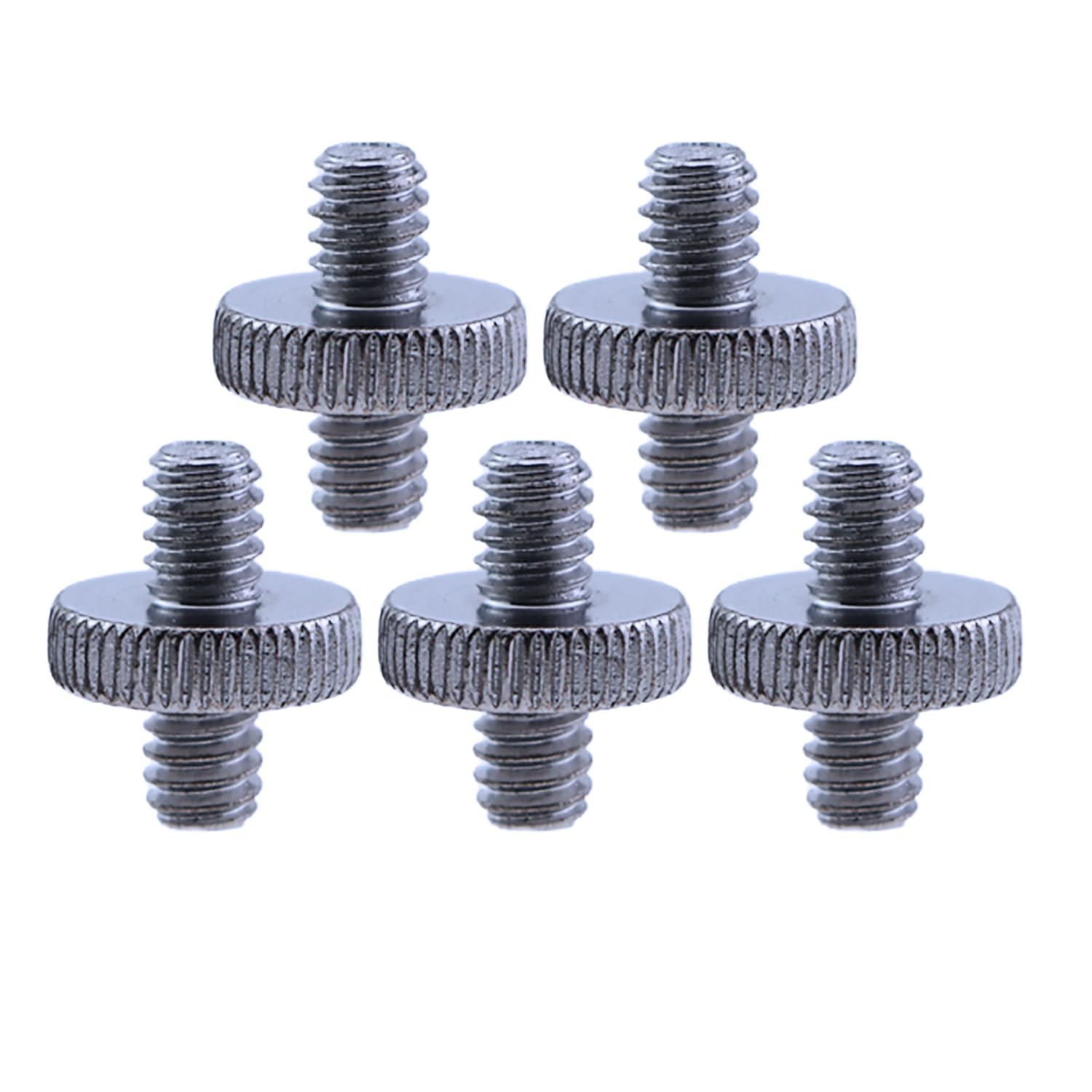 CTWHA 5PCS 1/4 Inch-20 to 1/4 Inch-20 Dual Head Adapter Screw Male to Male Metal Tripod Screw Adapter Camera Screw Adapter Converter