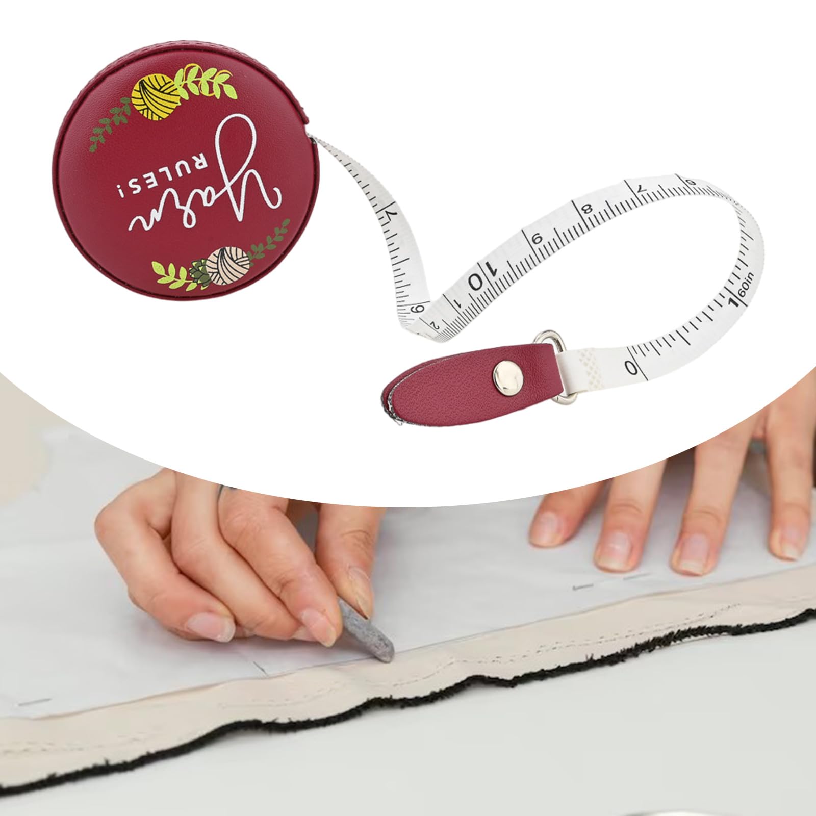 REDYY Vintage Tape Measure,Vintage Styles Measure Portable Retractable Rule Elegant Pocket Size for Sewing a Crafting