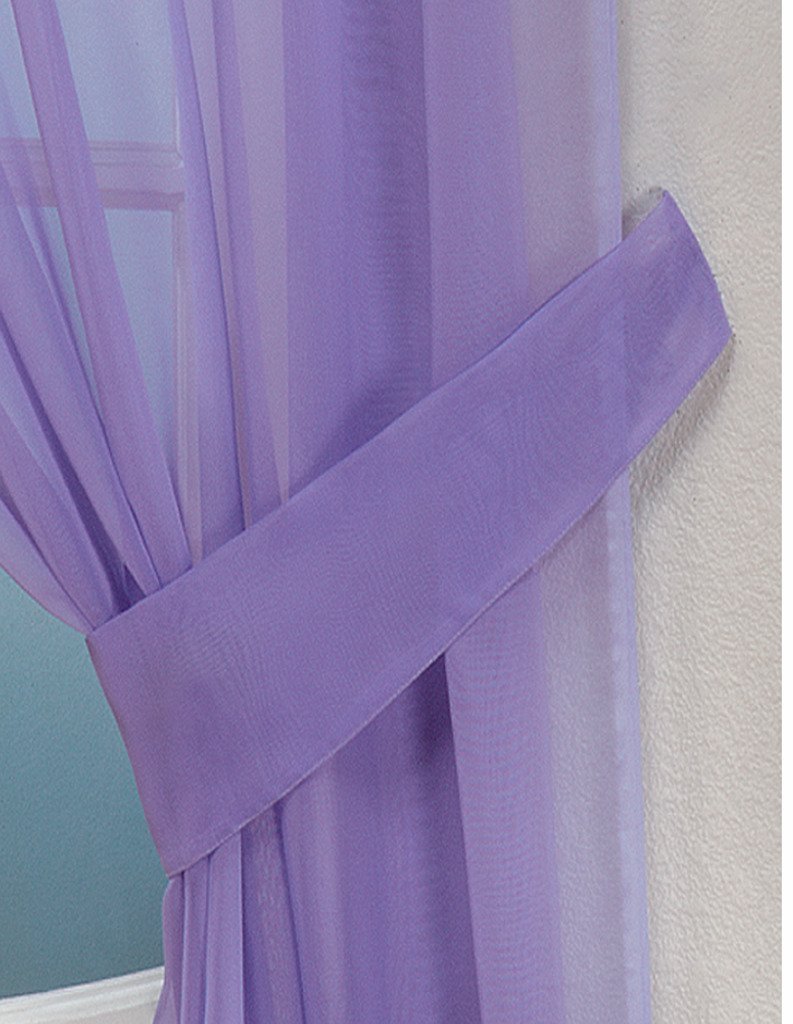 John Aird Pair Of Voile Tie Backs (Lilac)