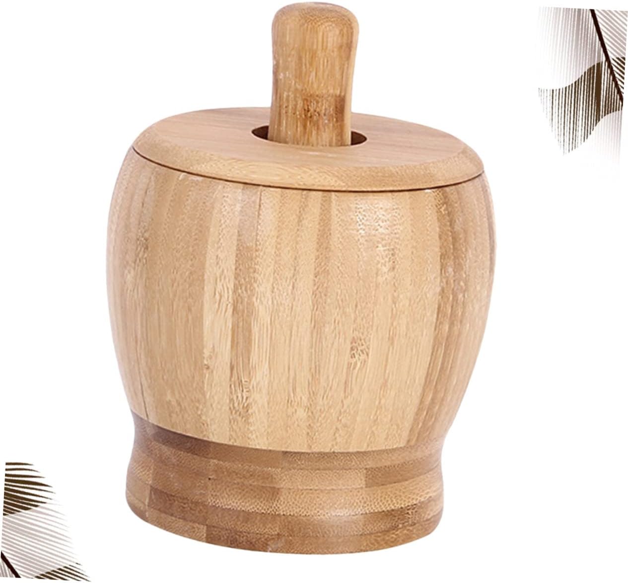 Wood Mortar and Pestle Mortar Grinding Bowl Bowl Mortar Garlic Pounder Mortar Garlic Mortar and Pestle Food with Cover Masher