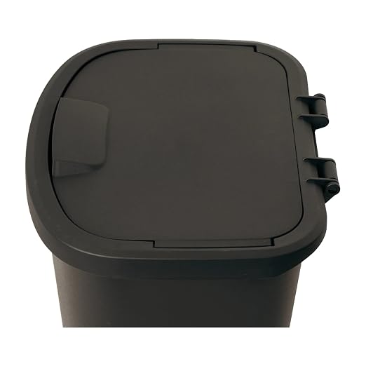 Caneca de basura plástica negra para cocina 11 galones miniatura 5