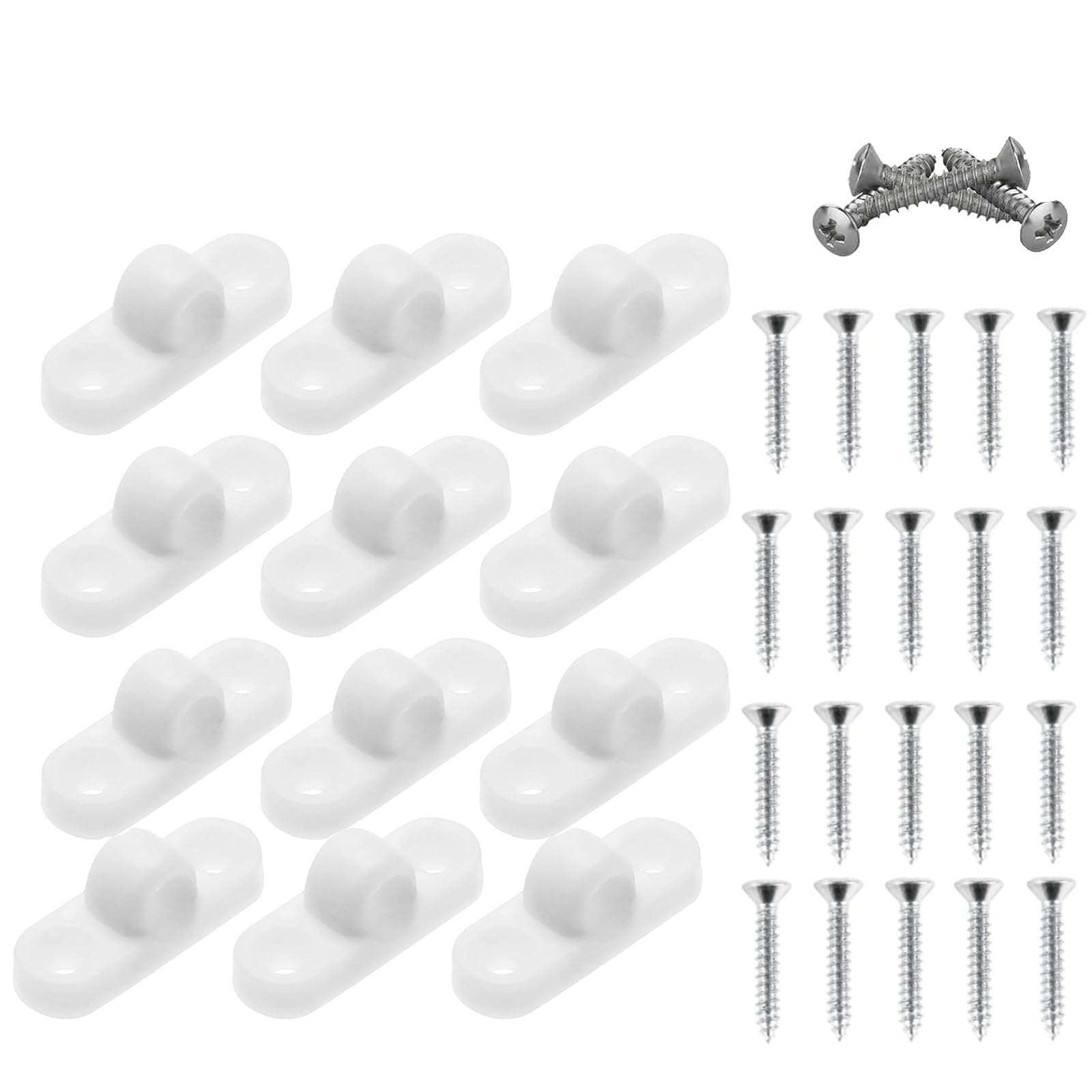 Kit Da 12 Occhielli Porta Tenda In Plastica Per Camper E Roulotte – Montaggio Verticale O Orizzontale Con Viti Inox Incluse (Versione Orizzontale) - 4