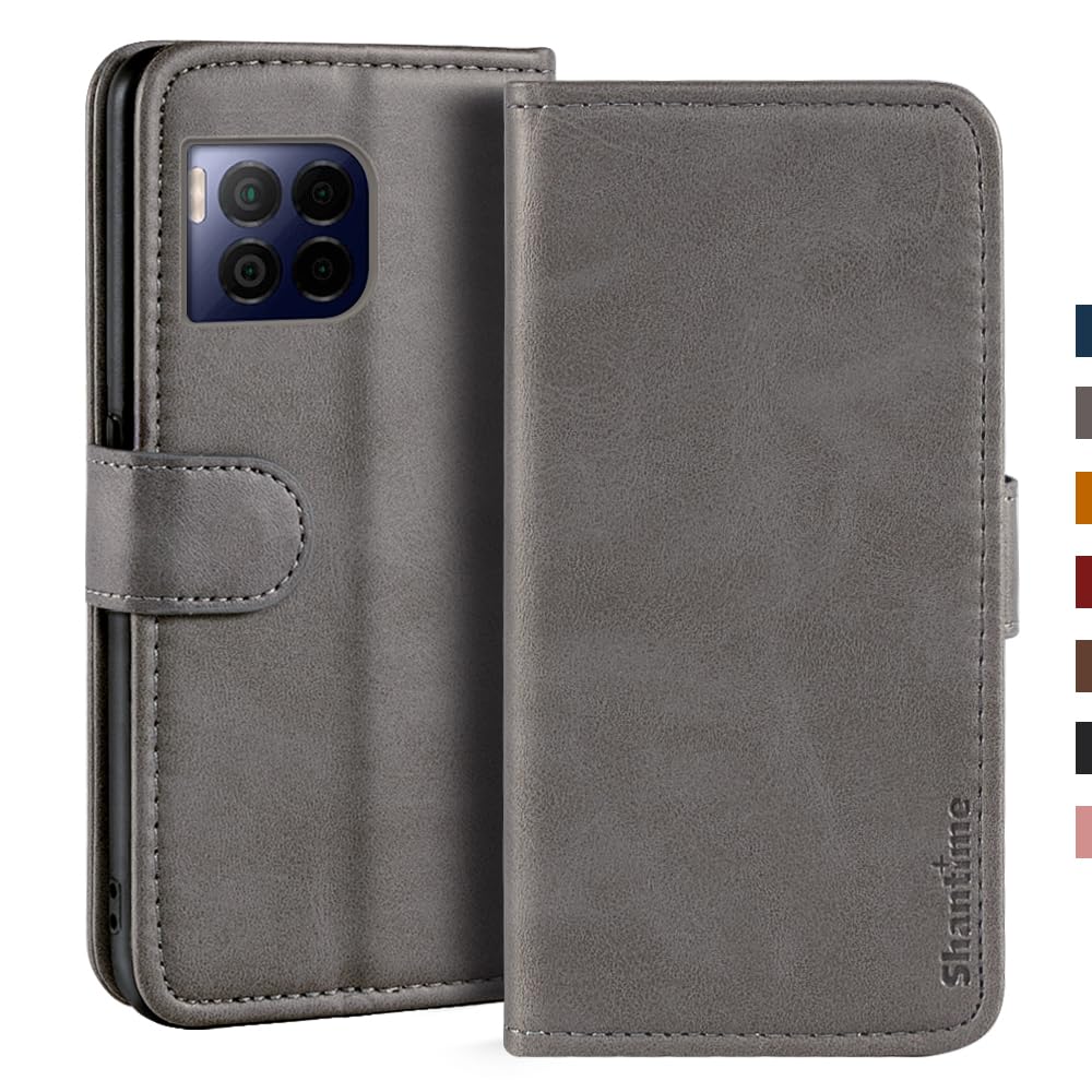 Shantime for T-Mobile Revvl 7 Pro 5G Case, Leather Wallet Case with Cash & Card Slots Soft TPU Back Cover Magnet Flip Case for T-Mobile Revvl 7 Pro 5G Grey