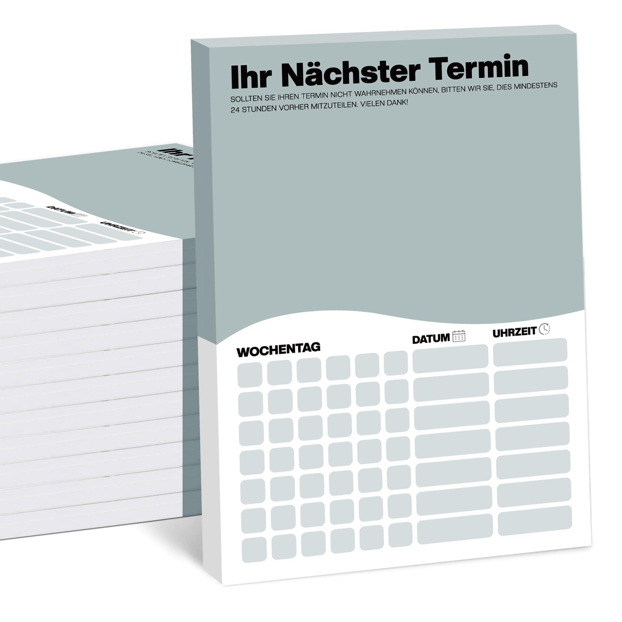 BIROYAL Terminzettel Praxis | 12 x Terminblock | ​Terminblöcke mit 600 Terminzetteln | DIN-A7 Terminzettel 7 Termine pro Zettel für Ärzte, Heilpraktiker, Physio, Massage, Studios, Kosmetik