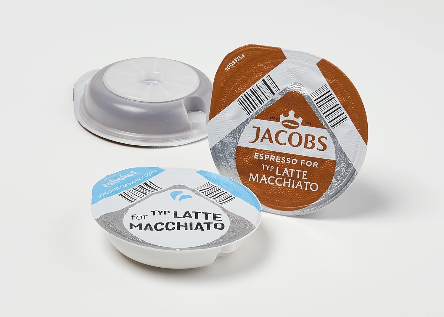 Tassimo Jacobs Latte Macchiato Classico, kawa, kawa z mlekiem, kapsułka, 5 x 16 T-Discs (8 porcji)