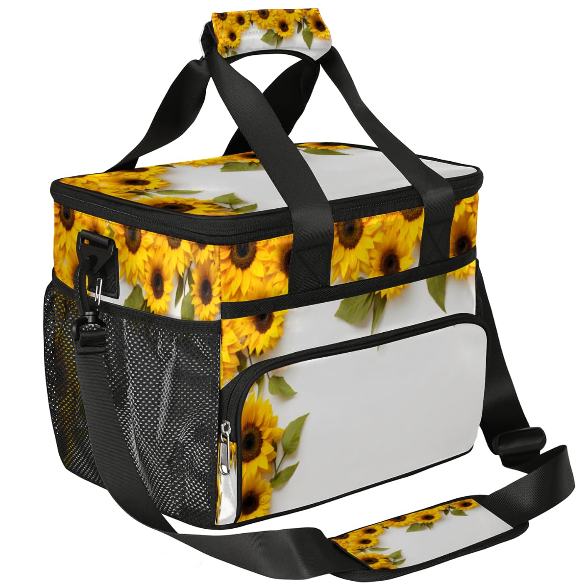 Sunflower Insulated Picnic Backpack Lunch Box for Women Men Picnic Basket Tote Lunch Bag Picnic Bag Portable Lunch Bags for Picnic, Beach, Work, Trip,Office, Camp Sunflower Decor