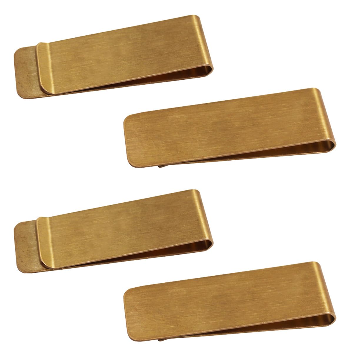 Copper Money Clip - Slim Metal Wallet for Men, Minimalist Credit Card Holder & Cash Clip (4 Pack), Polished Design