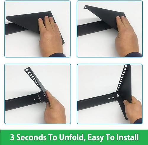 Miniatura 4 de JINGCHENGMEI Rack vertical resistente de 19 pulgadas para montaje en pared y rack de servidores de montaje en pared de 125 libras (MFT-HVWRF6U)