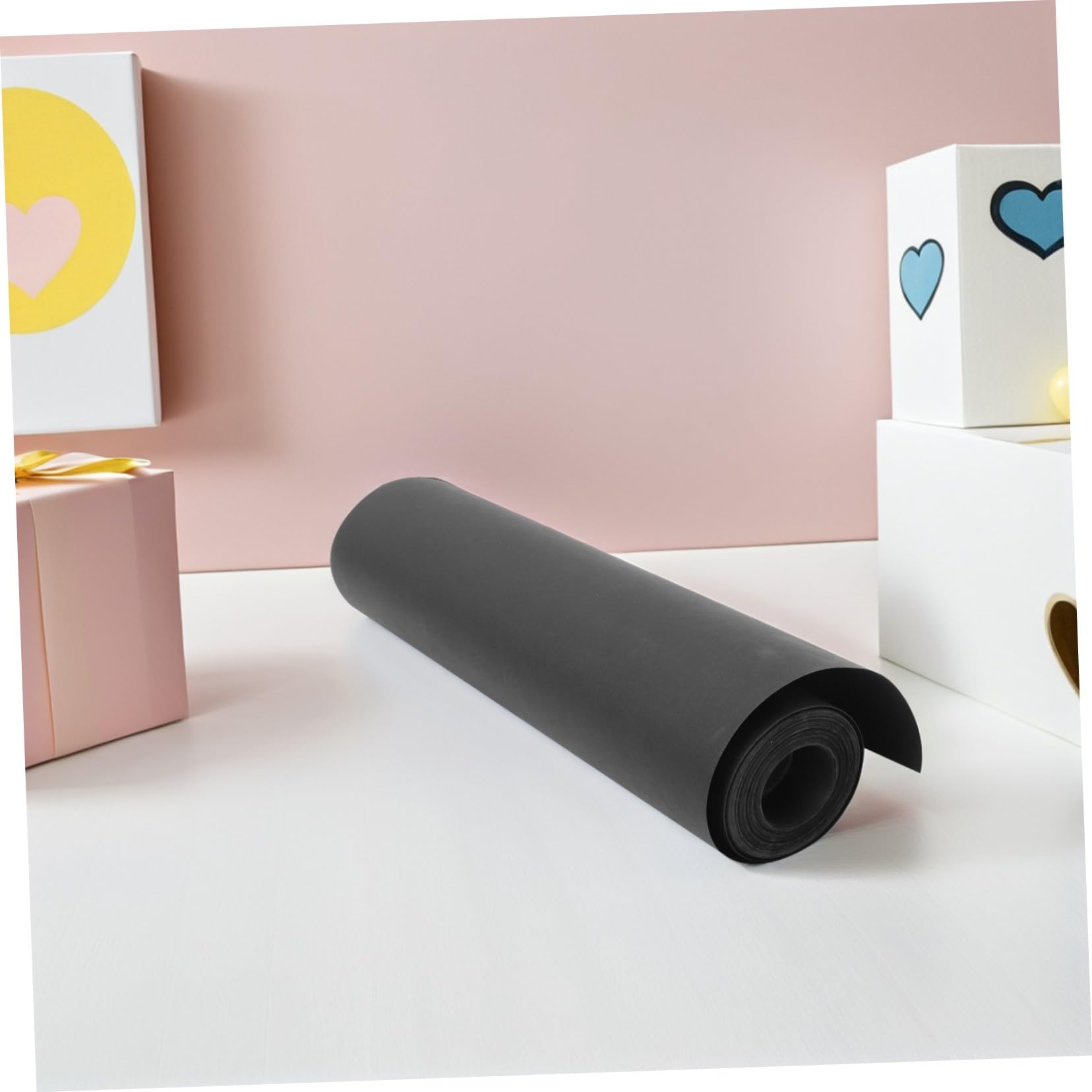 OSALADI 30m Carta Kraft Nera per Bouquet di Fiori Imballaggio per Forniture per Fioristi Rotolo di Carta da Regalo per Composizioni Floreali