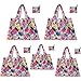 Torby na Zakupy Wielokrotnego Użytku Z Uchwytami Składane Torby na Zakupy na Artykuły Torby na Ramię O Dużej Pojemności 5 Szt Zmywalne Dla Mamy Toreb na Zakupy Przyjazne Dla śro(Size:Wielki,Color:A21)