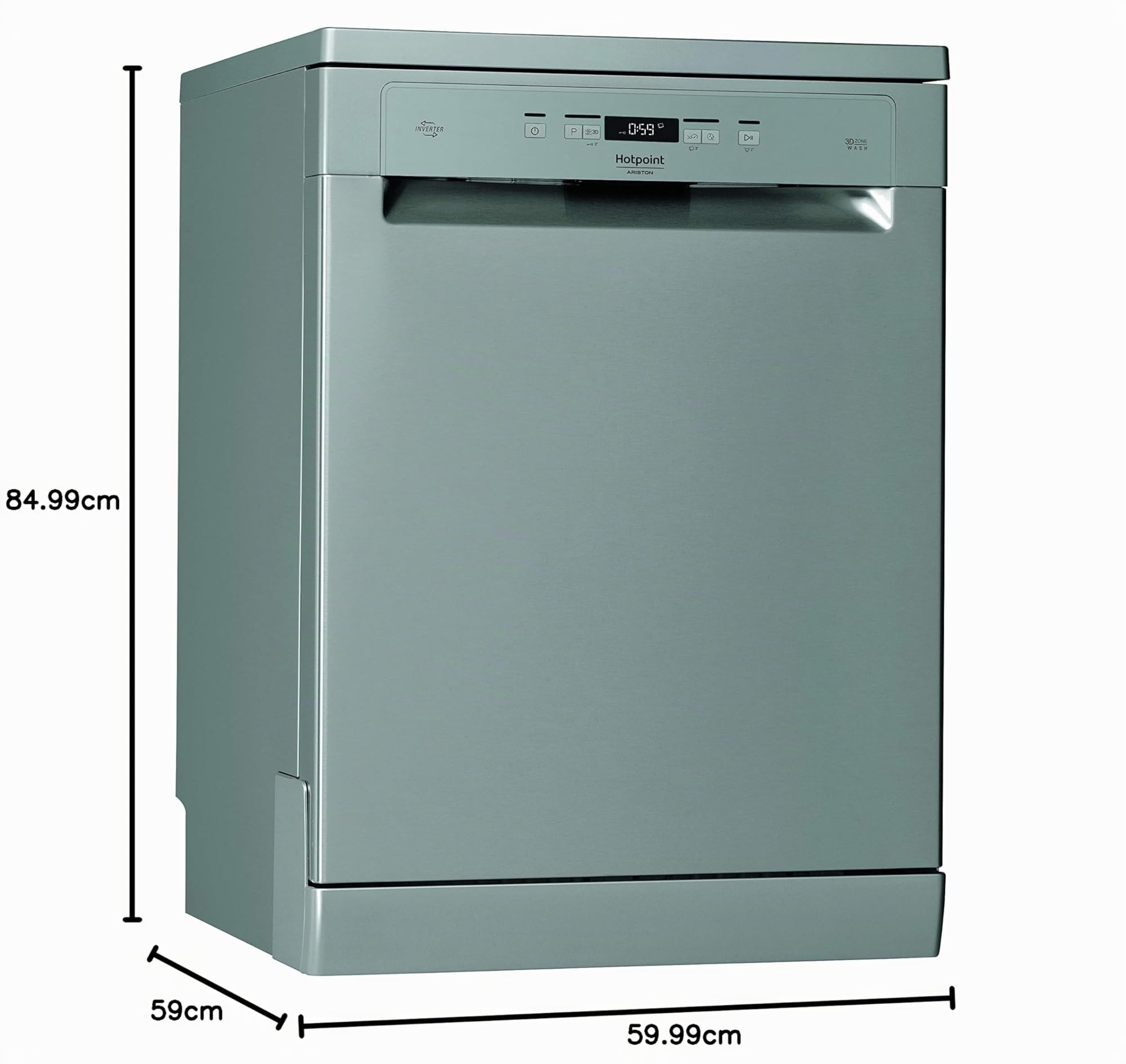 Hotpoint HFC 3C26 CW X, lave-vaisselle vertical, 14 places, troisième panier, inox