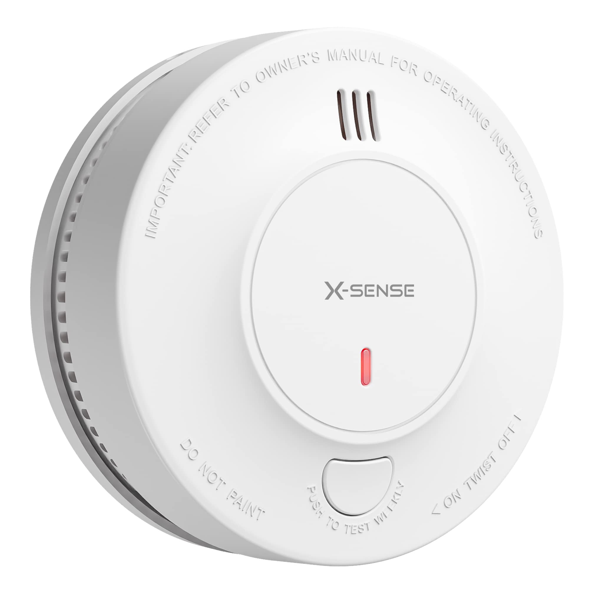 X-Sense Verbesserter Rauchmelder 10 Jahre Batterie, Feuermelder mit fotoelektrischem Sensor, EN14604 geprüfte Brandmelder, SD2J0AX, 1er Set