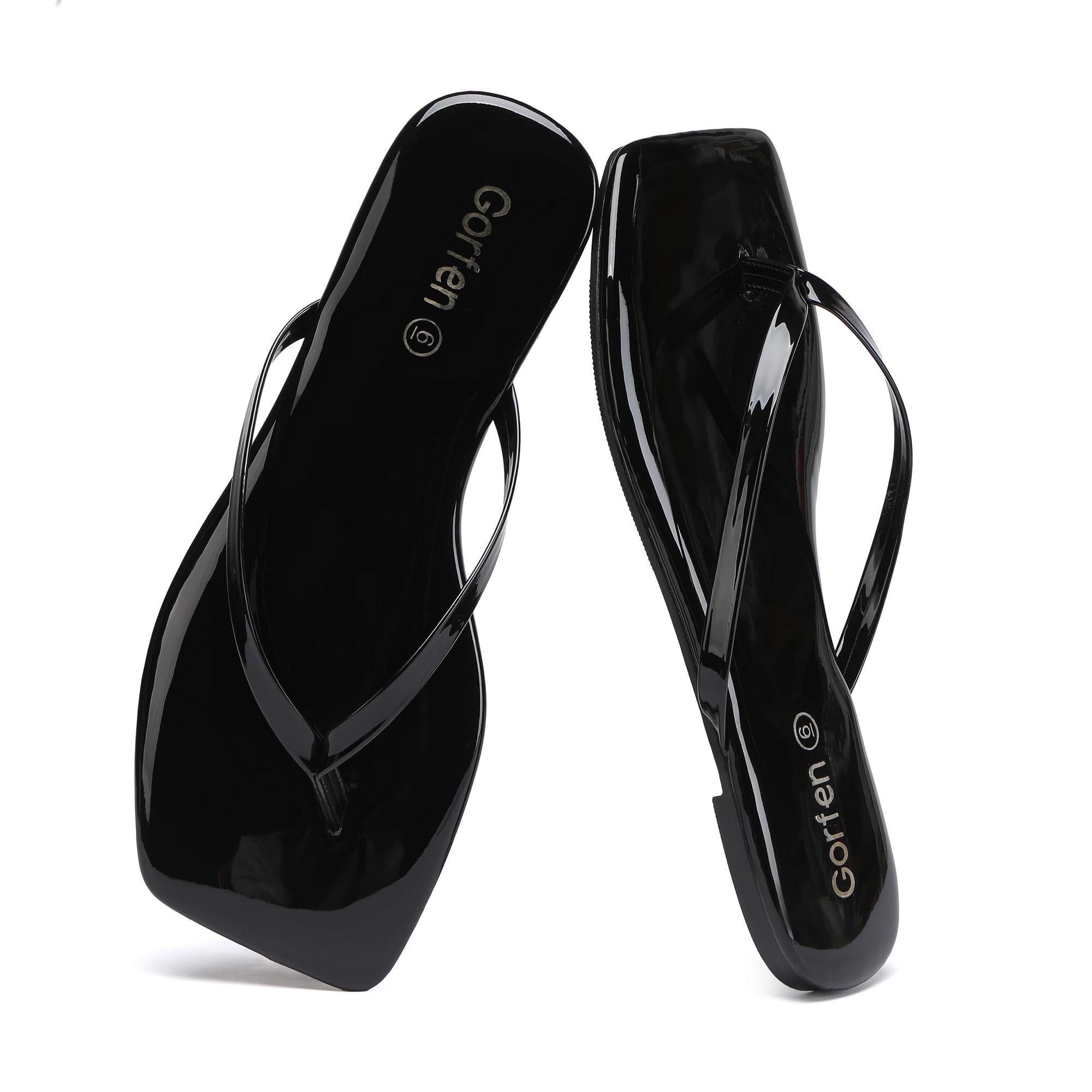 Chanclas para mujer, cómodas sandalias de playa casuales de punta cuadrada para verano, al aire libre y uso diario