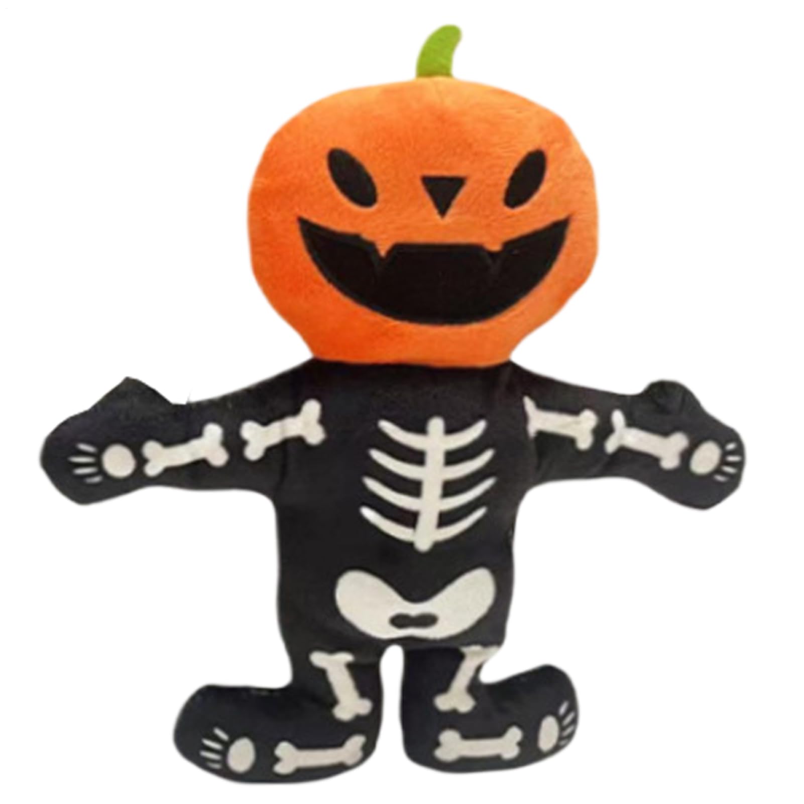 Arroopu Dog Toy Squeaky - Pumpkin Skeleton Squeaky Puppy Chew Toys,Funny Interactive Chewing Teething Training Plush for Halloween Indoor Outdoor Park Backyard Crate