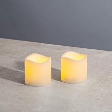 LampLust Outdoor Flameless Candles Waterproof, 2 Pack, 3x3 Ivory Pillar Candle, LED Candles with Flickering Flame, Remote & Timer Included, Battery Operated, Spring & Easter Decor, Decorative Candle