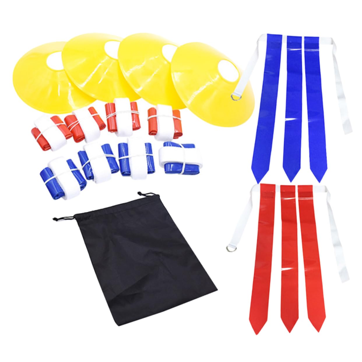 HOLIDYOYO 1Set Football Waist Flag Belt with Belts Flags Markers and Storage Bag for Youth Flag Football Games Training and Outdoor Fun