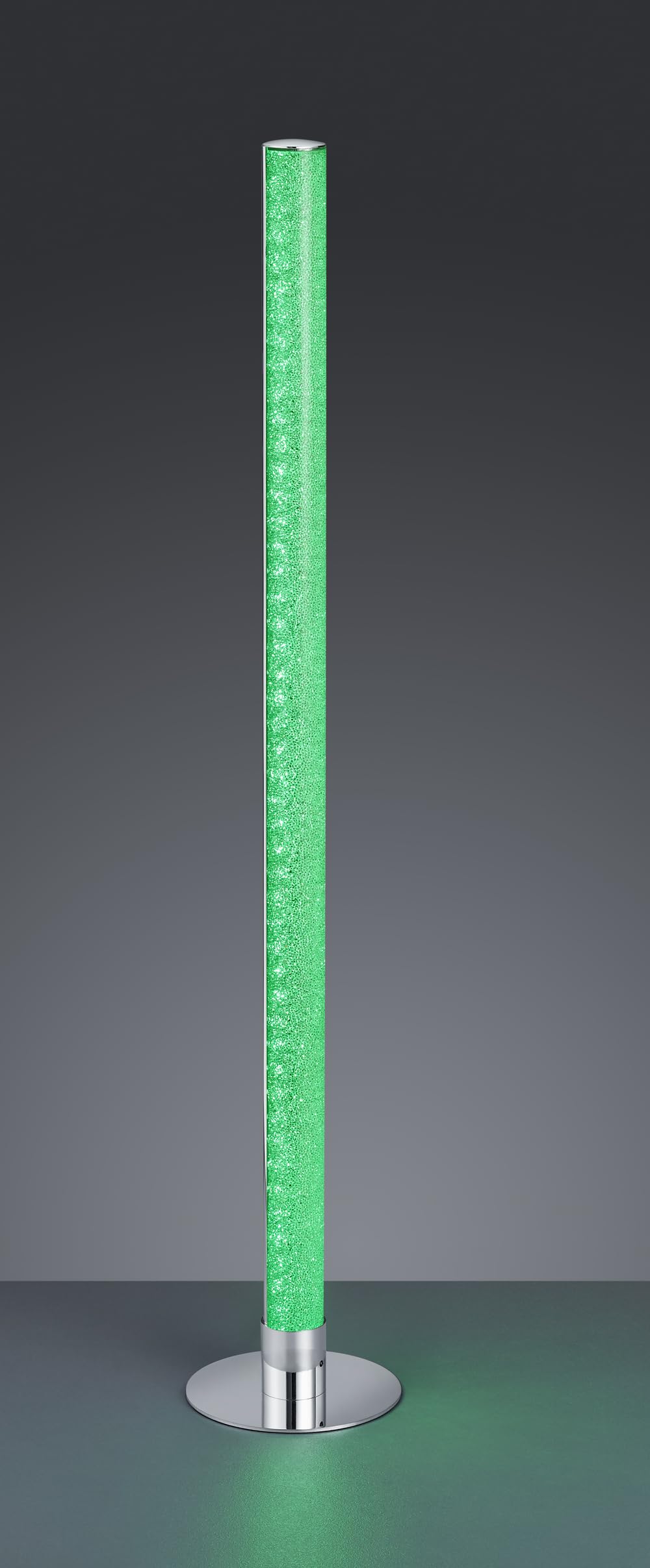 Reality Leuchten LED Stehleuchte Leia R42571100, Metall Chrom, Acryl Kristalleffekt, inkl. 10 Watt LED, Fernbedienung, Farbwechsel, Dimmer