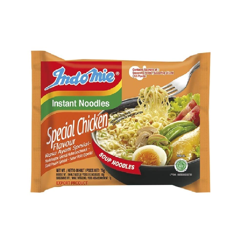 Indomie Instant Noodles Special Chicken Flavour 750 g Paquete de 10