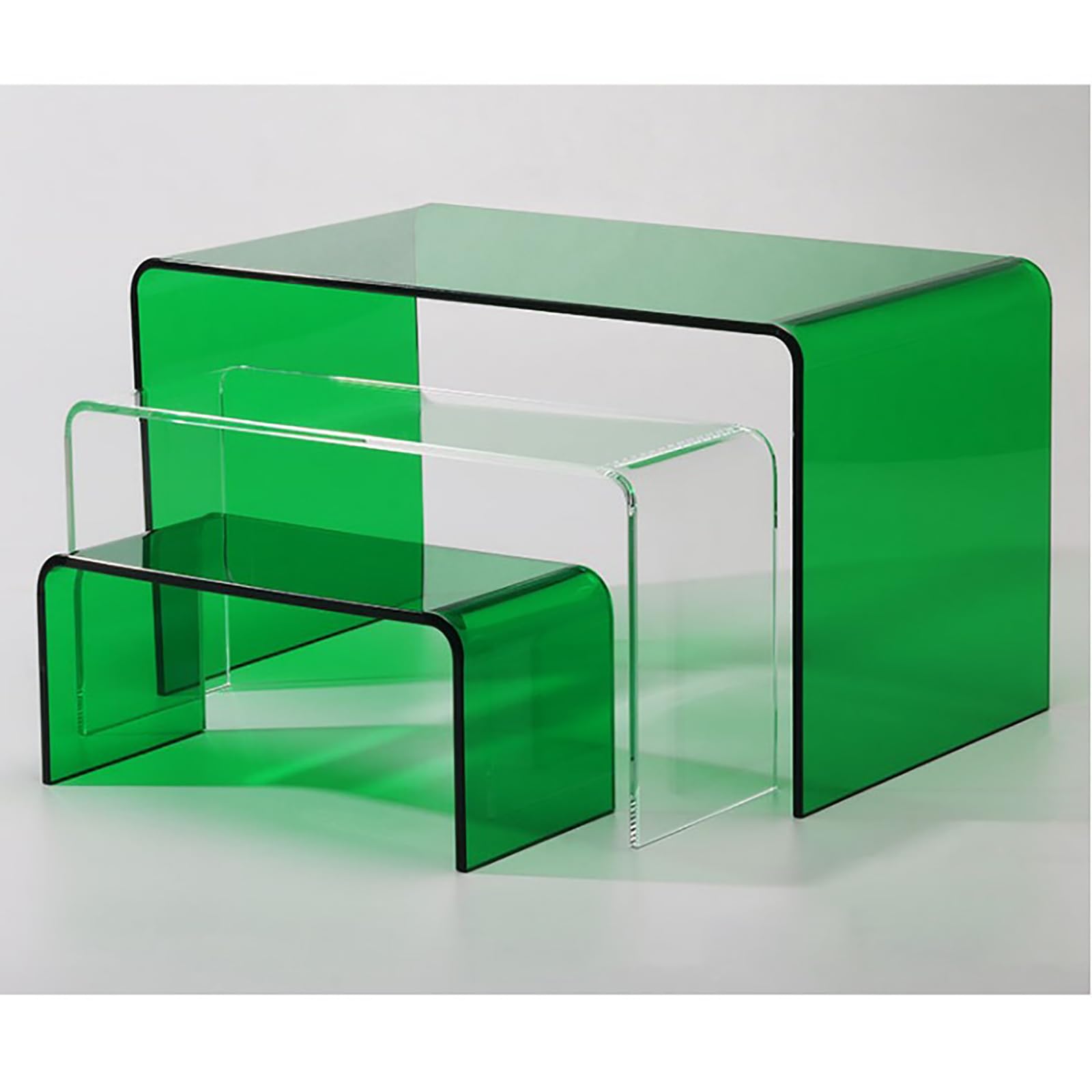 Acrylic Stands,Acrylic Display Stand,Acrylic Display Risers Green 5mm Thickness Acrylic Display Shelves and Countertops Step Plinths for Retail Figures Cupcakes and Desserts,22 x 10 x 10cm (Size : 30