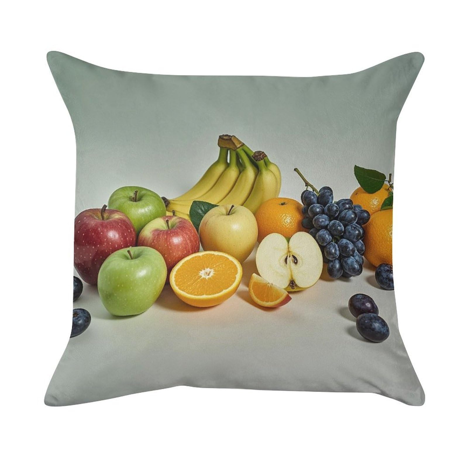 FekiLoot Fruits Pillow Covers Luxury Velvet Square Pillowcases Throw Pillows Case with Invisible Zipper Decorative Velvet Cushion Covers Ultra Soft Lumbar Pillow Shells
