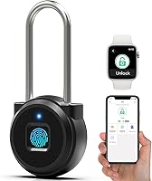 Vista 8 de Cerradura de huellas dactilares, bloqueo Bluetooth, pequeño candado de huellas dactilares con cerradura inteligente sin llave, resistente a