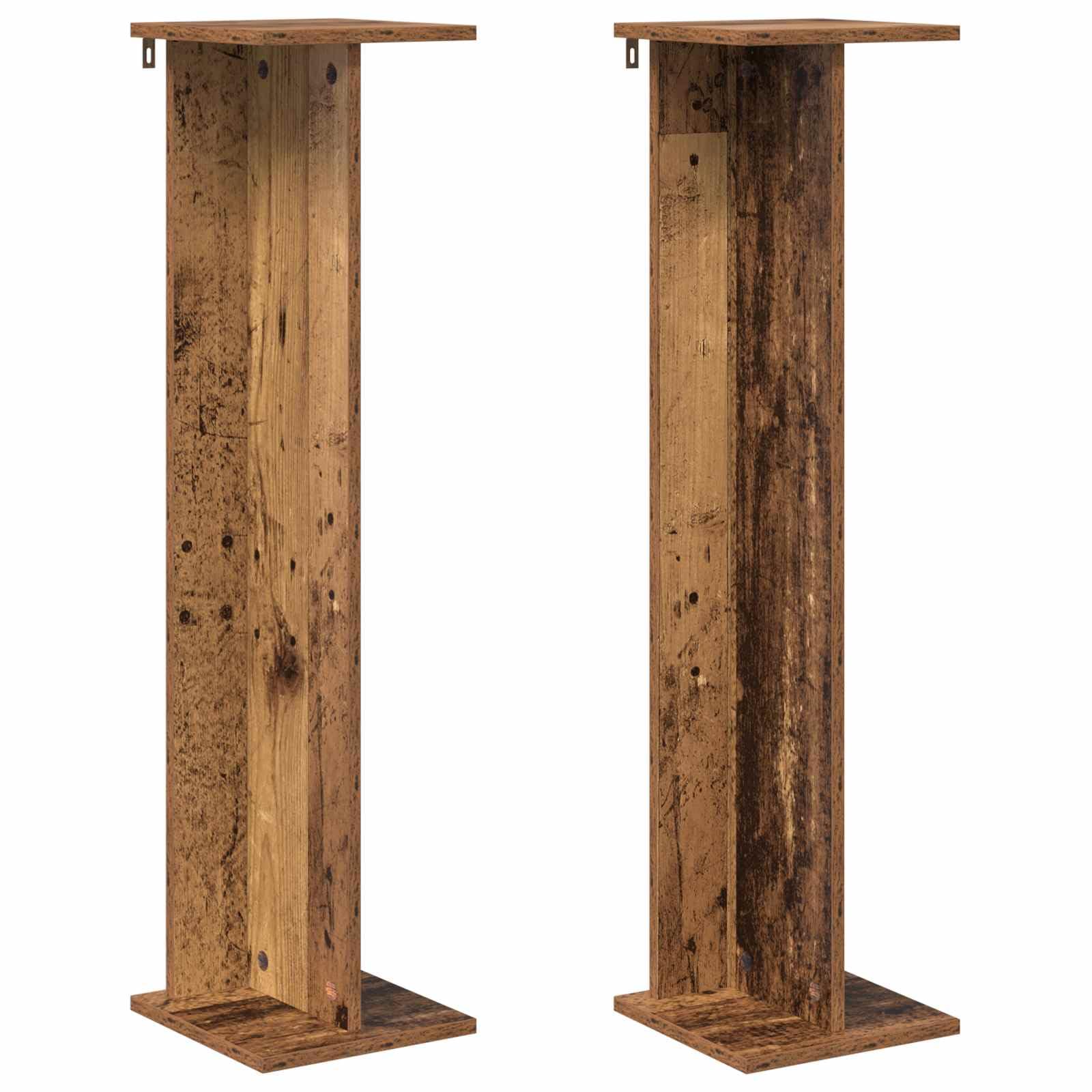 Stojak na rośliny 2 szt. stare drewno 25 x 25,5 x 100,5 cm