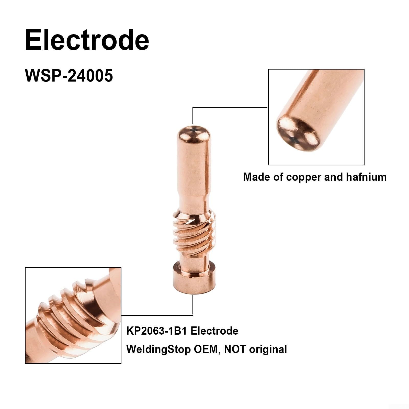 11-teiliges Plasma-Schneidbrenner-Verbrauchsmaterial Set mit Elektroden, Düsen und Abschirmungen, kompatibel mit für procut 55/80 Serien, präzise Passform für hohe Schnittleistung,