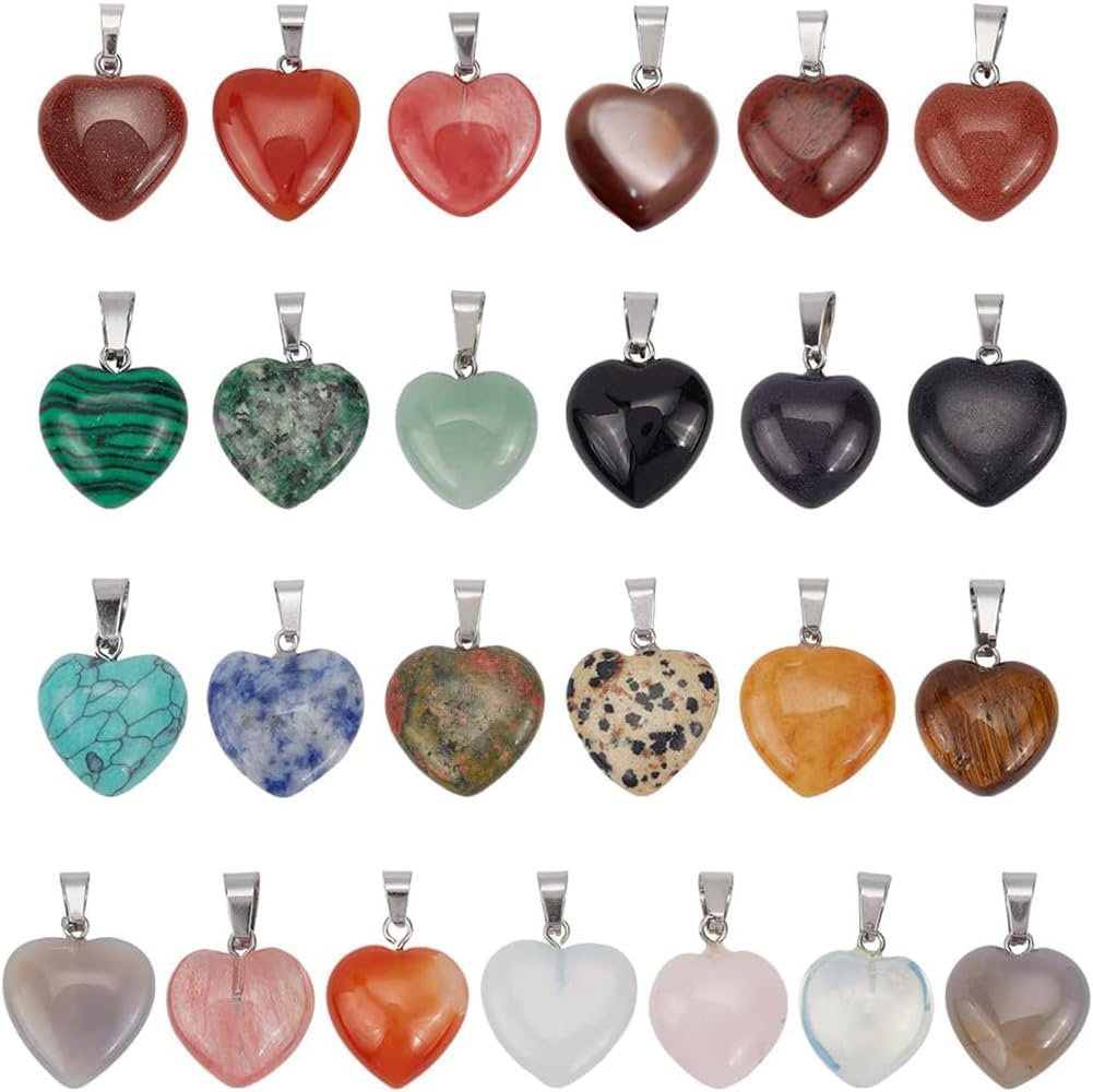 Stone Pendants Charms Dop Chakra Beads Pendants Quartz Charms for Necklace Jewelry Making