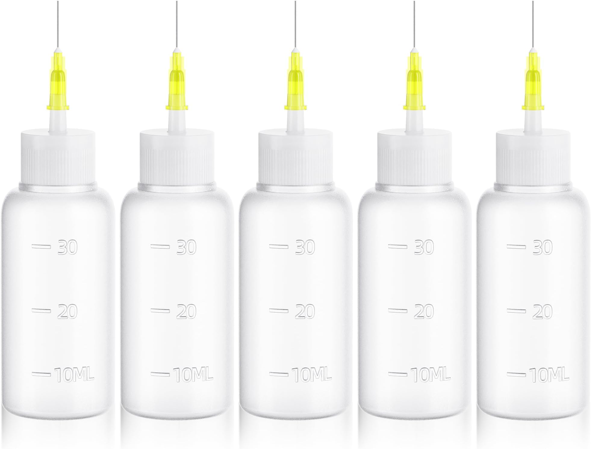 FJNATINH 30cc Needle Tip Glue Squeeze Bottle, Precision Tips Applicator Bottles, 5 Pack
