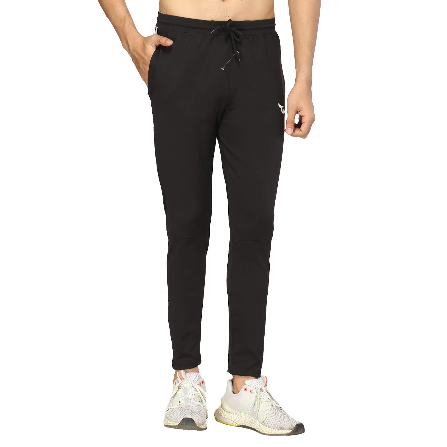 glito Men s Regular Fit Track Pants Sports Wear Lycra Jogger Lower for Gym & Yoga Wear - Black-picture-36