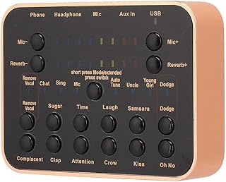 Microphone Sound Card, Universal Mobile Phone Computer Sound Card, for Live Broadcast Shouting, Singing Recording