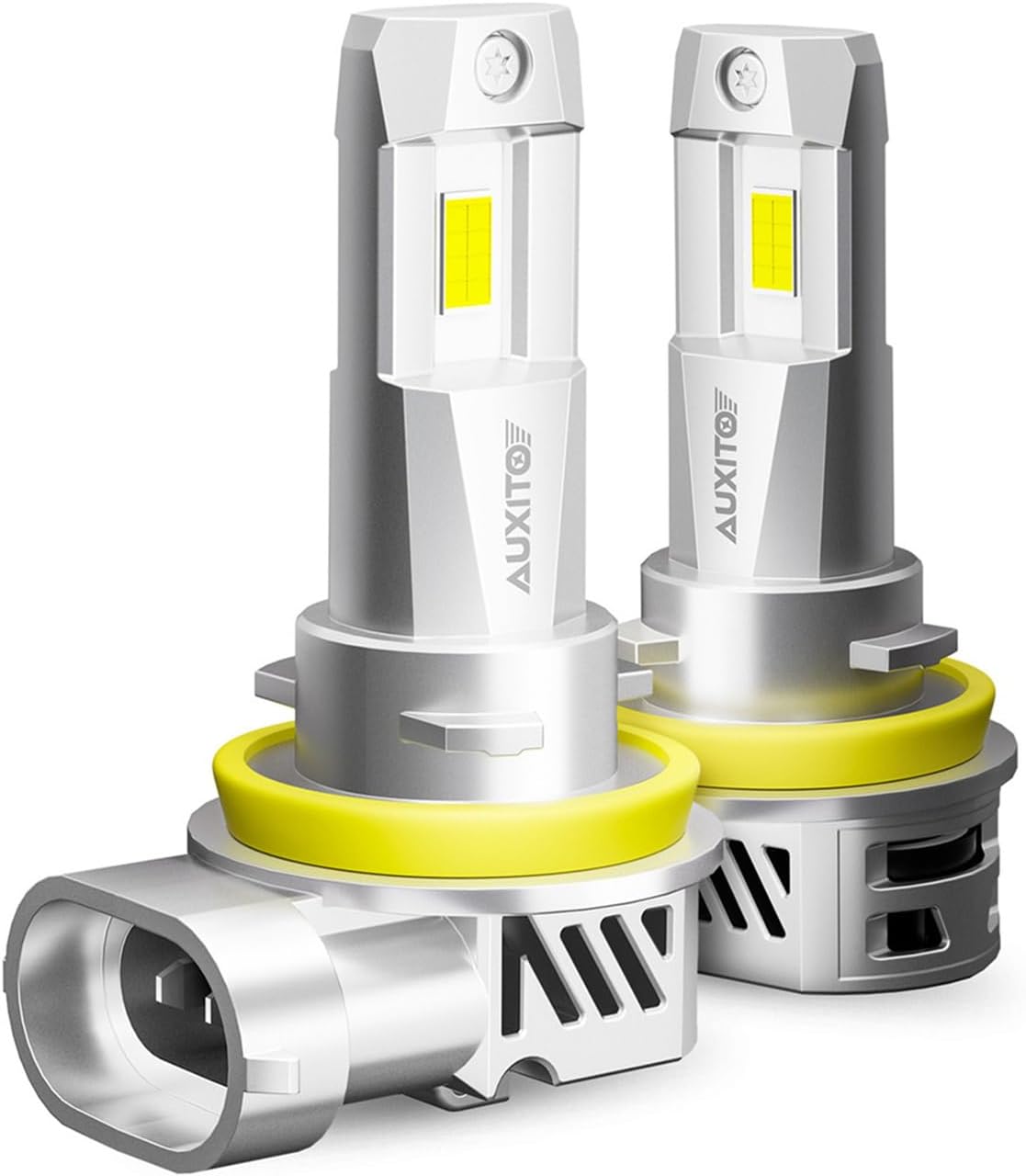AUXITOH11 H8 H9 H16 LED Fog Light Bulbs, 30,000LM 6500K Super Bright White, Mini Size, Canbus-Ready, Plug & Play, IP68 Waterproof, Pack of 2