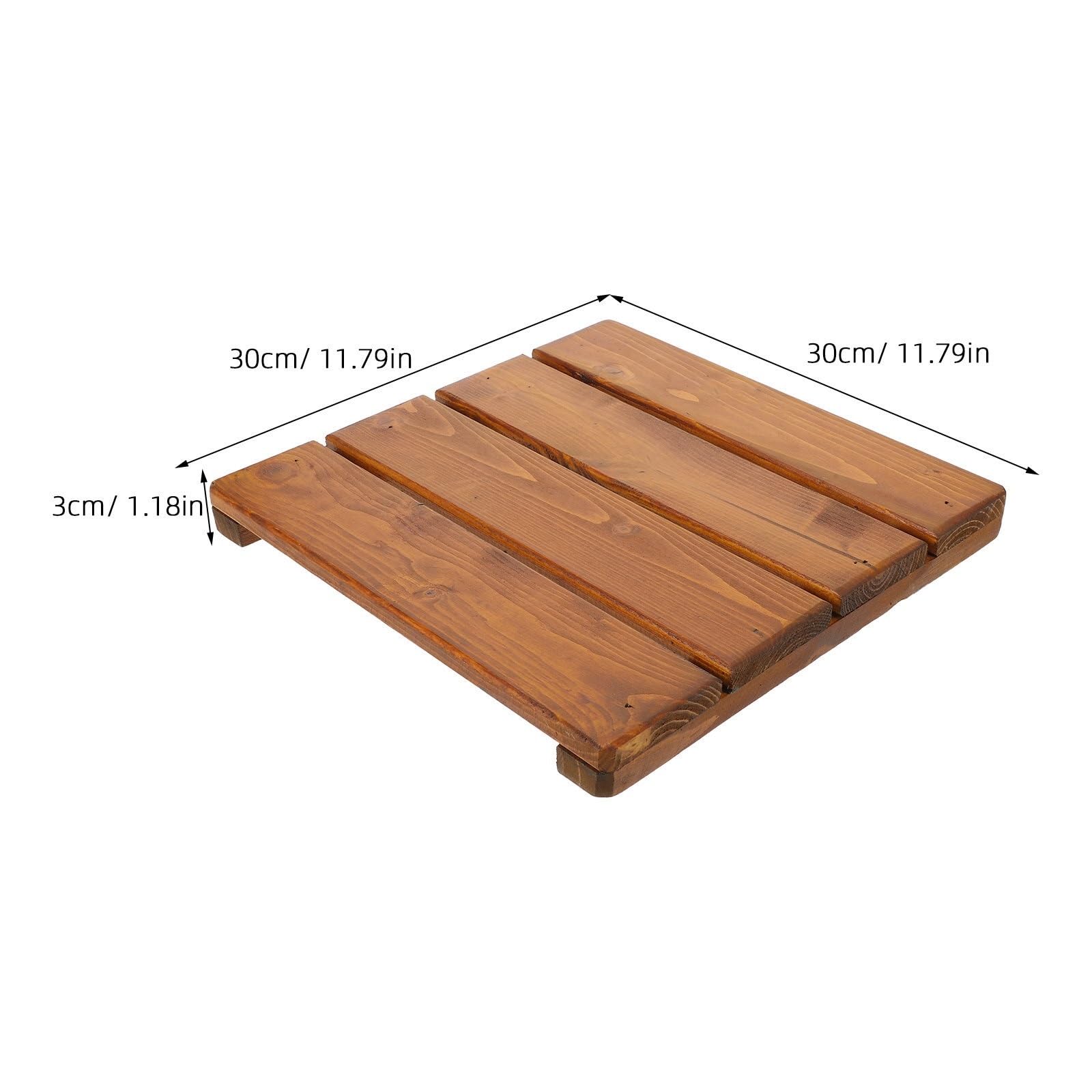 Alfombra de baño de Madera, Alfombra de baño de Drenaje rápido, Suelo de Ducha de Secado rápido for bañera, SPA, hogar