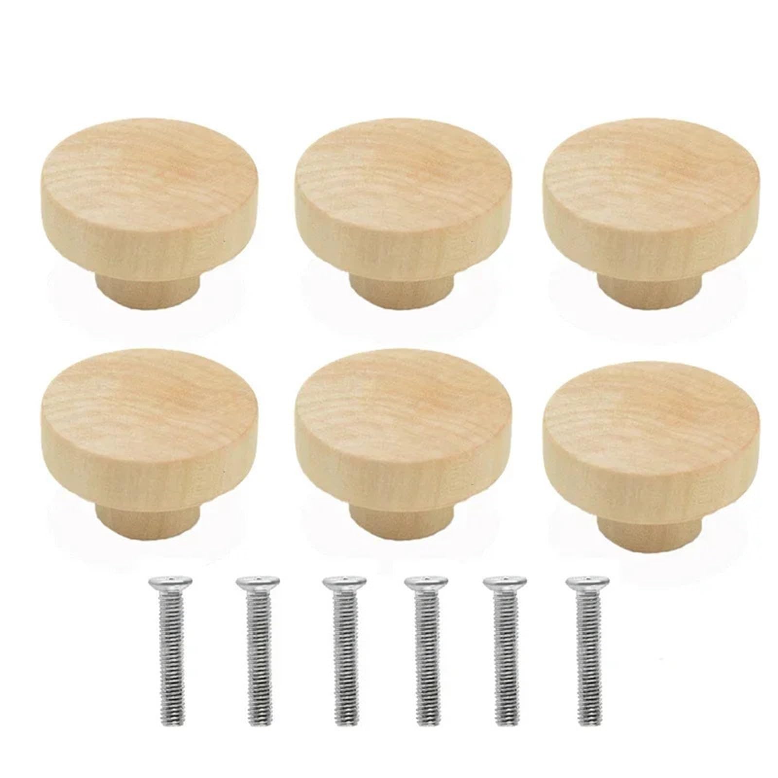 NHralpajj Rattan and Wooden Drawer Knobs