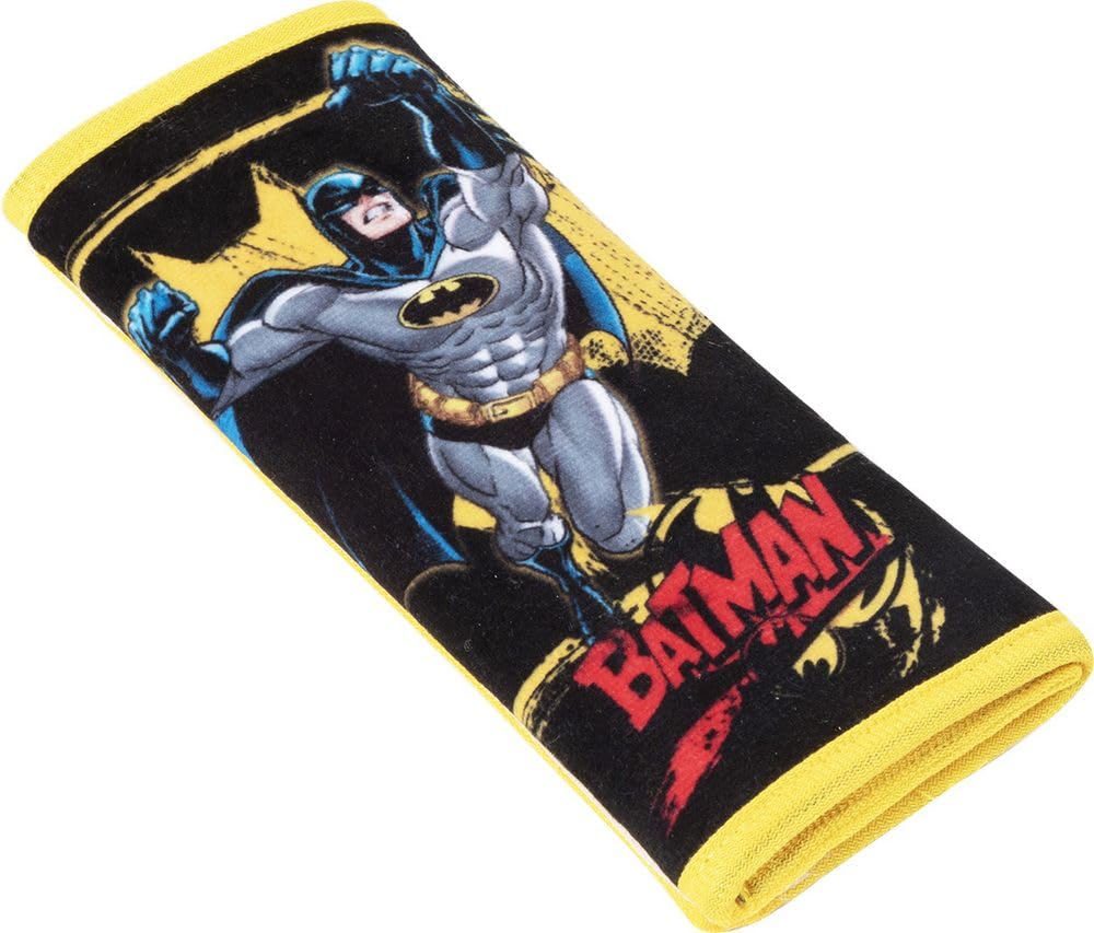 Correa de cinturón suave para viajes en coche, Batman, niños, superhéroes, hombre murciélago, seguridad, amarillo