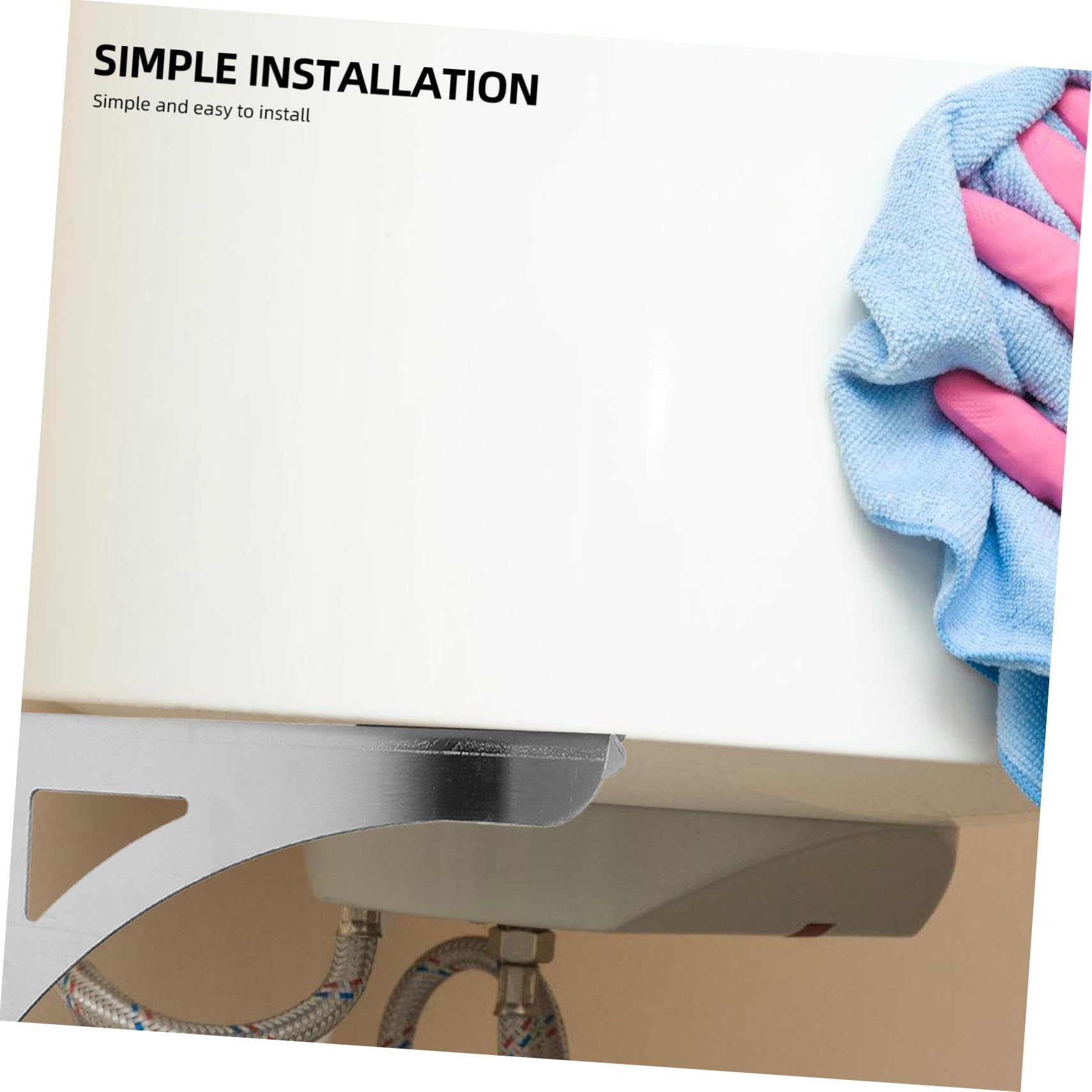 Veemoon Soporte Instalación de Calentador para Pared Agua Electrico Instantaneo, Acero Inoxidable Rápida, para Baños Pequeños