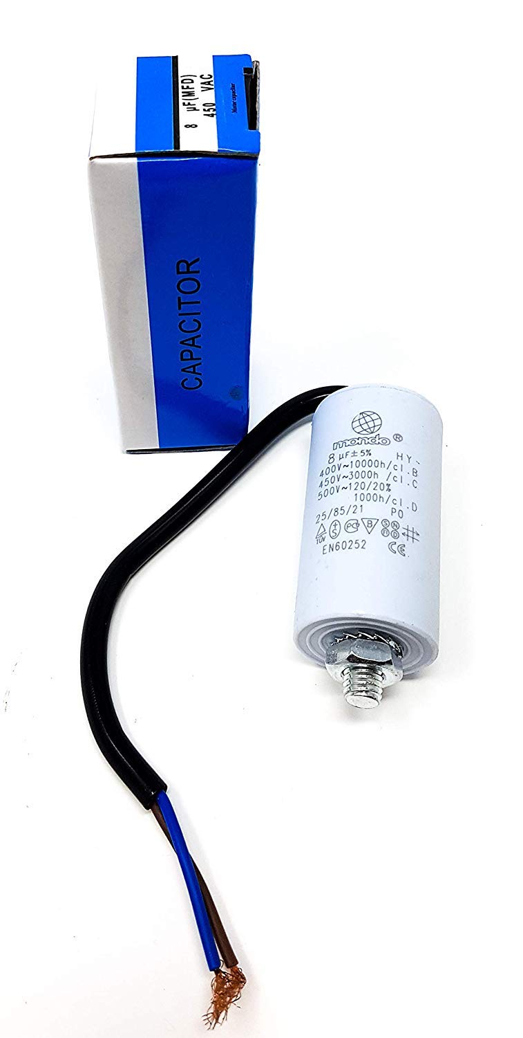 Condensador Secador White Knight 8uF 8mf - Original Para Secadoras De Tambor 1107048