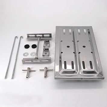 KIPA Universal Stainless Steel Universal Battery Tray Holder Hold Down Kit Street Durable 7 1/2 wide & 13 1/4 long