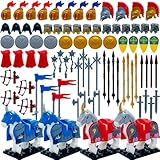 Taken All Custom Medieval Knight Weapons Pack Accessories kit Armor Helmet Shield Horses Bow Arrow for Kids Toys Tight Fit with Major Brands