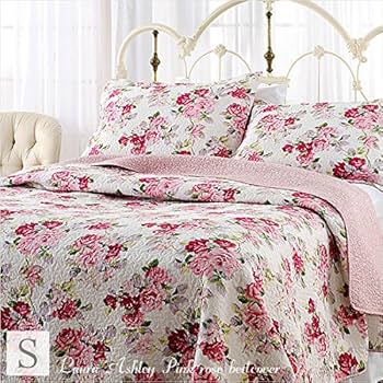 LAURA ASHLEY  シングルシーツ2点セット　薔薇　ローズ Amazon.co.jp: ローラアシュレイ ベッドカバー ピンクローズ