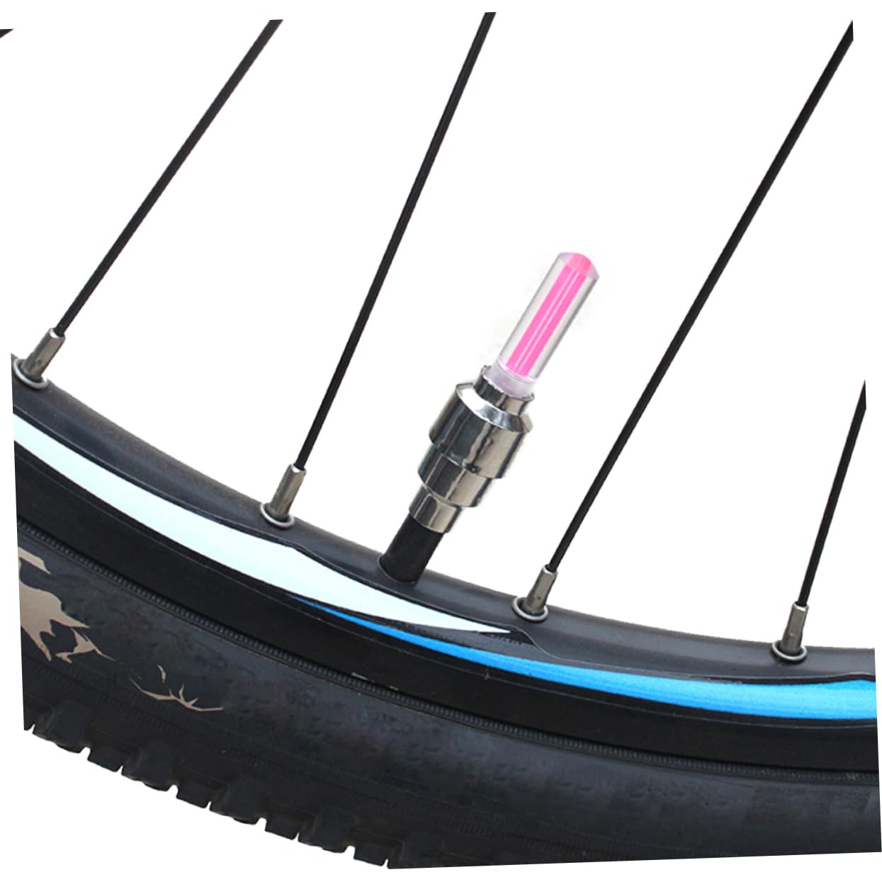 LED LUCI VALVOLA RUOTA BICI COPRI BICICLETTA AUTO MOTO BICI TUNING LUCE qn
