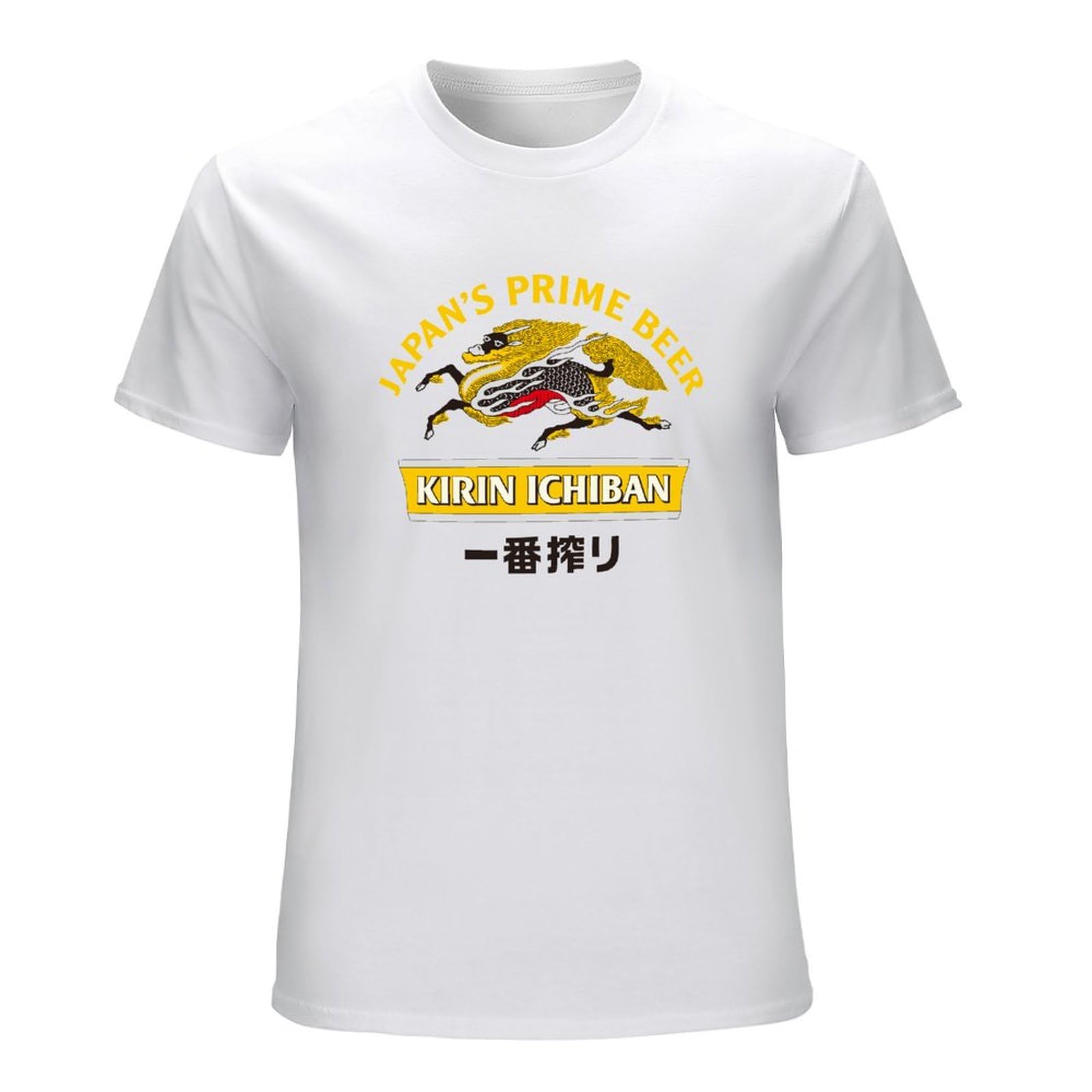 Men's Japan Beer Kirin Ichiban 100% Malt Prime Brew Bier Funny Cotton Men T-Shirts White XXL