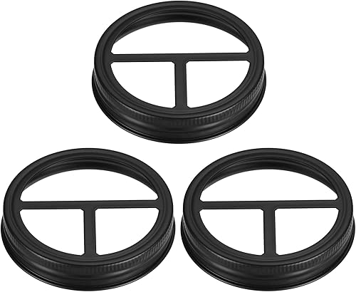 uxcell Mason Jar - Tapa para cepillo de dientes, 3 piezas, acero inoxidable 304, boca ancha, accesorios de baño para 2 cepillos de dientes y pasta